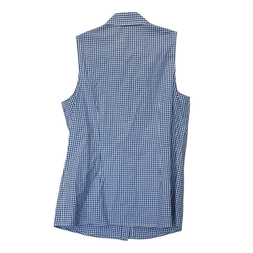J. McLaughlin Checkered Button Down Sleeveless To… - image 2